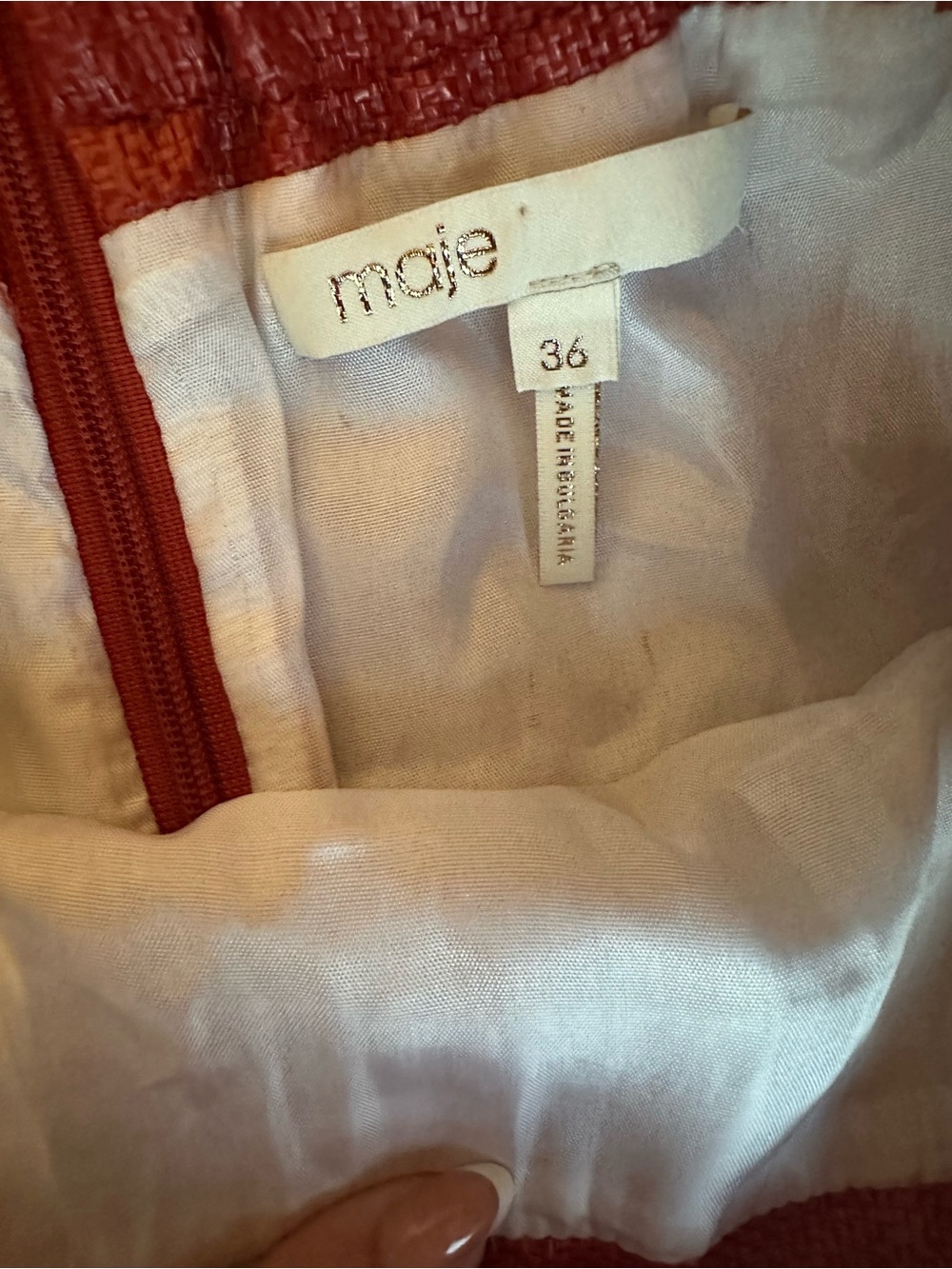 MAJE Paca Leather-Look Skort - Picture 6 of 10